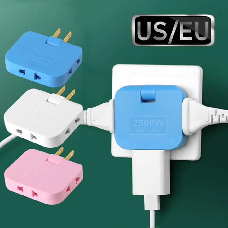 3 in 1 180° Rotating Socket Adaptor – Multi-Function Power Extension Adapter
