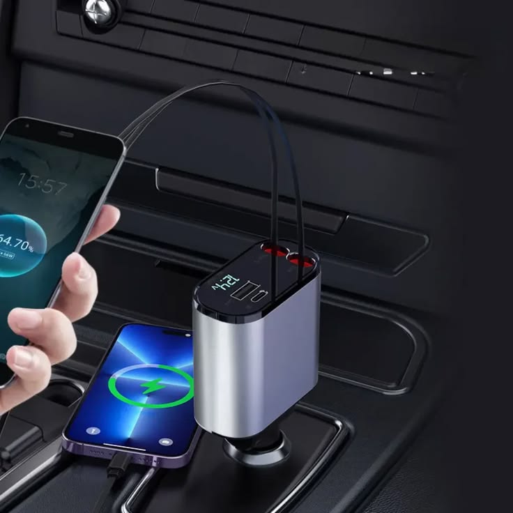 Car Charger 4 in 1 – Fast Multi-Device Charging for Your Car