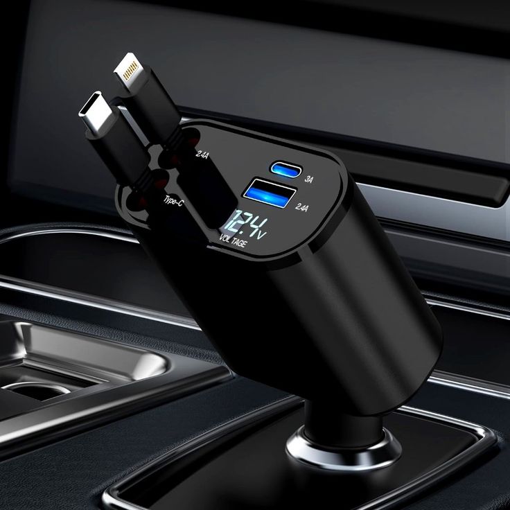 Car Charger 4 in 1 – Fast Multi-Device Charging for Your Car