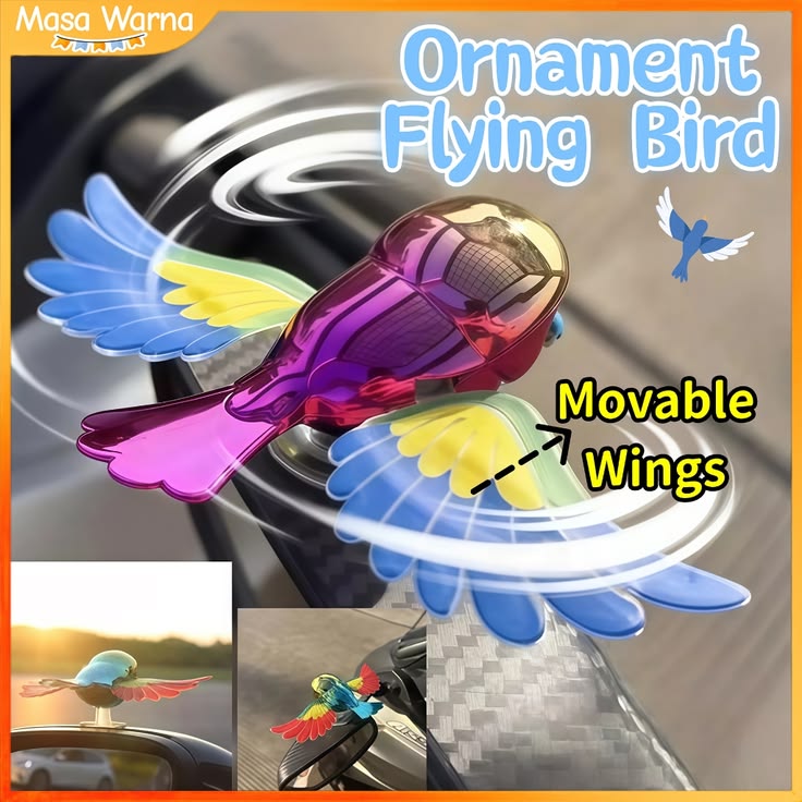 Cute Flying Companion Car Bird Ornament