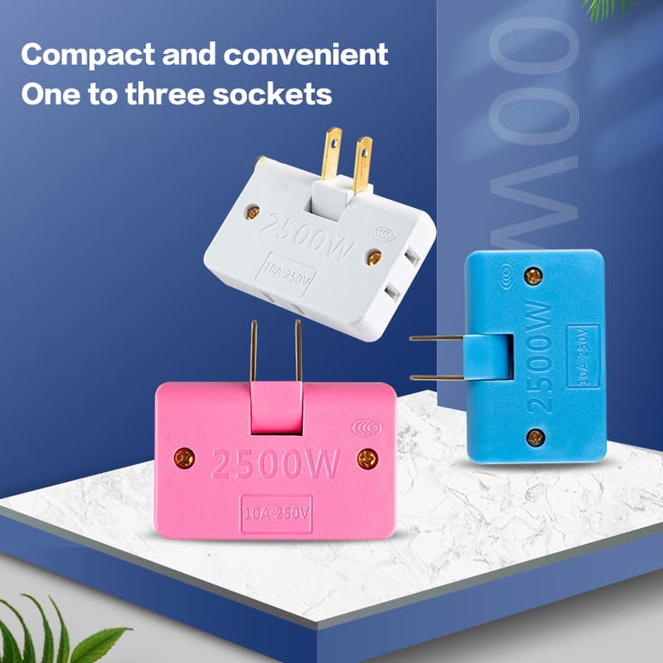 3 in 1 180° Rotating Socket Adaptor – Multi-Function Power Extension Adapter