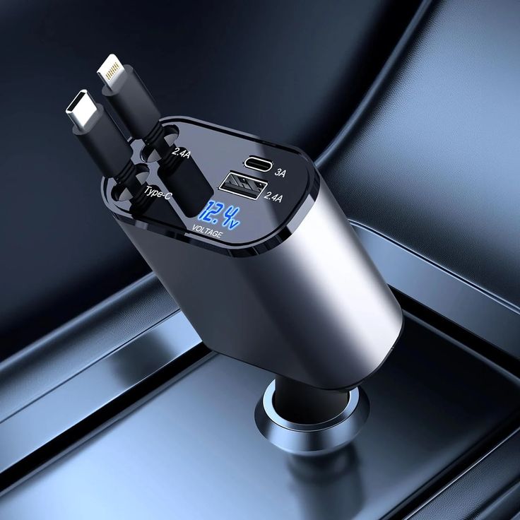 Car Charger 4 in 1 – Fast Multi-Device Charging for Your Car