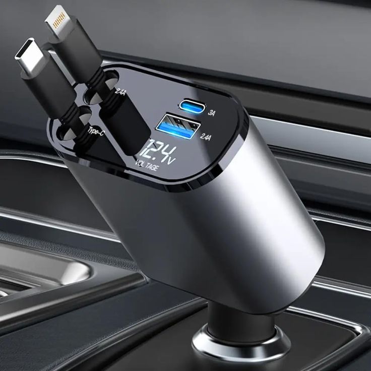 Car Charger 4 in 1 – Fast Multi-Device Charging for Your Car