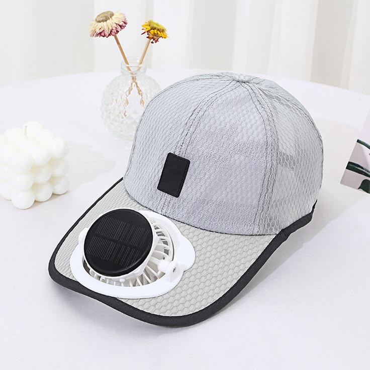 Cap with Solar Powered Cooling Fan – Stay Cool Anywhere