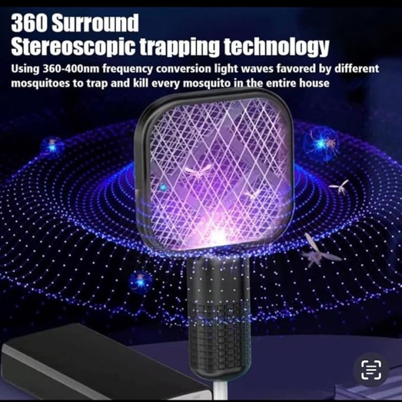 Electric Mosquito Killer Racket with UV Light Trap