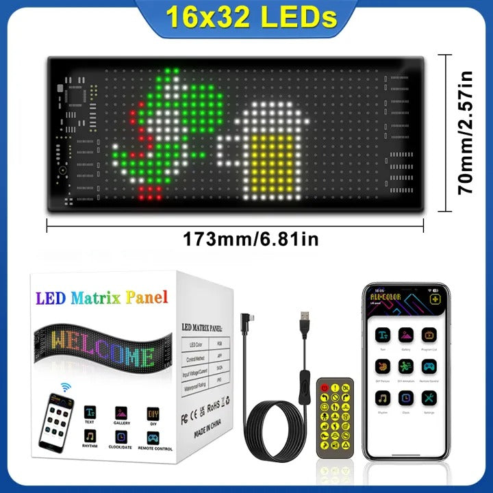 RGB LED Matrix App & Remote Control, Text Display & Animations